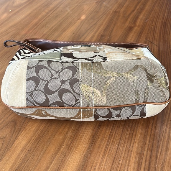 NWOT Y2K Coach Patchwork Ergo XL Hobo in Tan - Picture 3 of 8